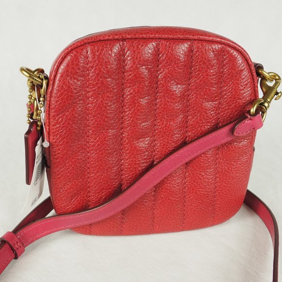 Coach Women's Kat Camera Bag Quilting Polished Grain Leather Dusty Pink 88230 - Picture 6 of 11